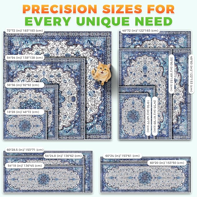 Hompet Cat Litter Mat 2 Pack, 24x60 Large Machine Washable Trapping Mats - Image 7
