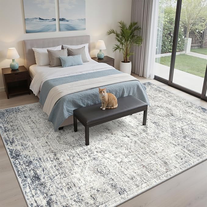 Soalmost 6x9 Area Rug for Living Room Washable 6x9 Non-Slip Modern Rugs for - Image 3