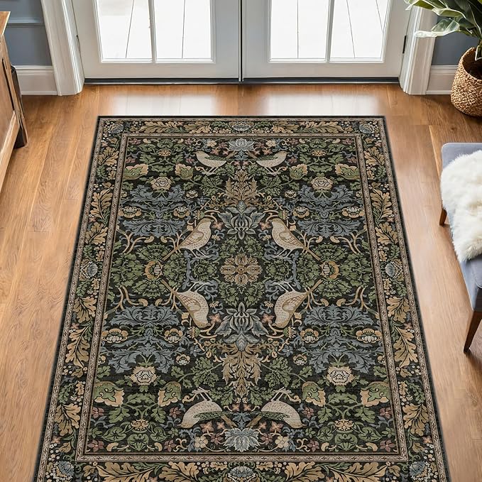Hazo Haus Vintage Floral Area Rug 5x7 - Image 8