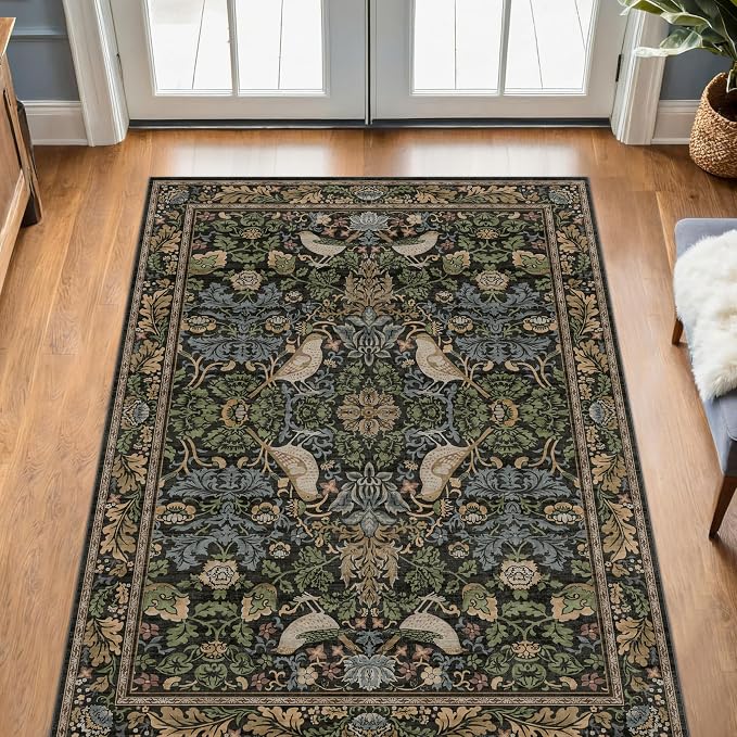 Washable 4x6 Area Rug for Living Room by HazoHaus