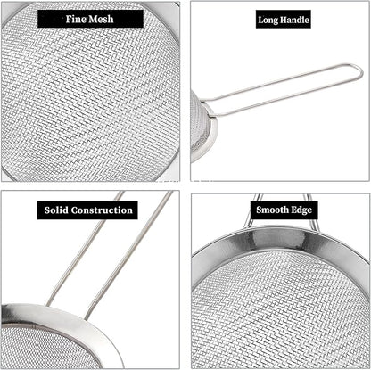 2 Pack Fine Mesh Strainers, Mini Stainless Steel Strainer - Image 3