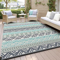 MontVoo Outdoor Rug Carpet 8x10 Waterproof-Patio Rug Mat Reversible RV Camping by MontVoo