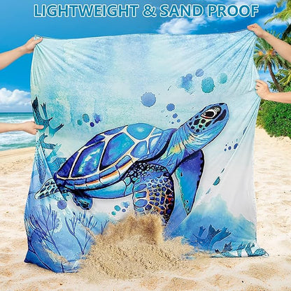 HIHOHO Beach Blanket Waterproof Sandproof Extra Large Beach Mat 79" X - Image 4