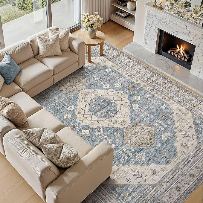 10x12 Washable Area Rug, Large Rugs - Image 6