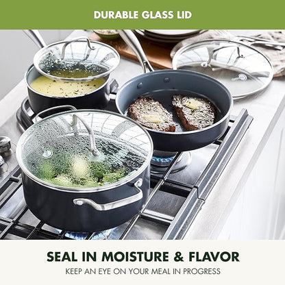 GreenPan 12 Piece Nonstick Swift Cookware Set, Ceramic PFAS-Free Pots & Pans - Image 6