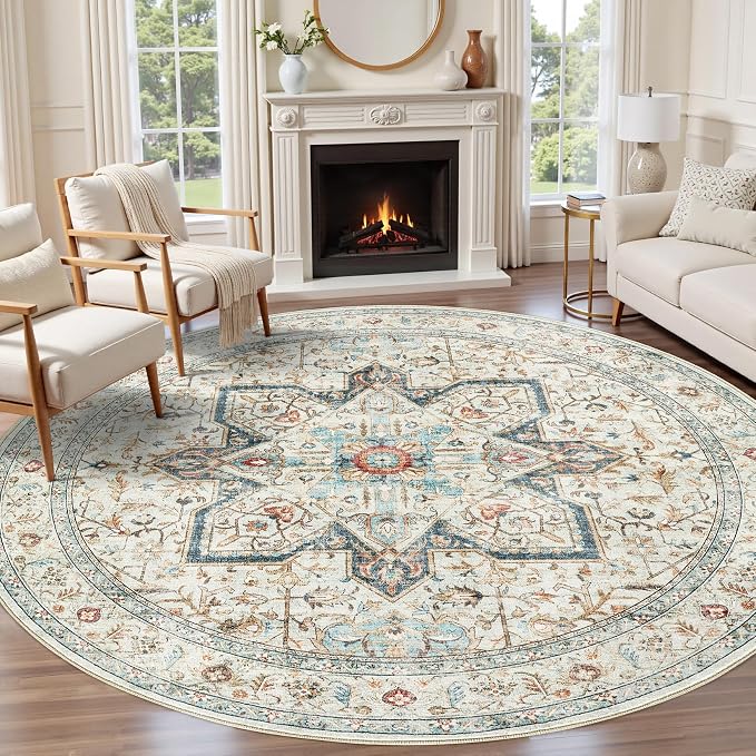 Tortania 10' Round Area Rug Living Room Rugs by Tortania
