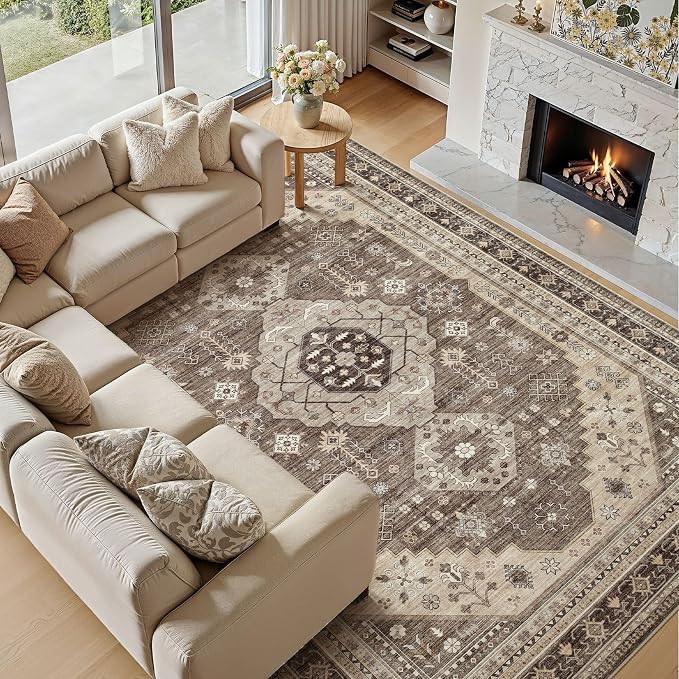 10x12 Washable Area Rug, Large Rugs - Image 4