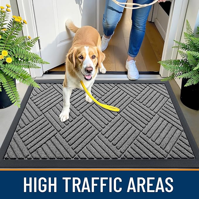 OLANLY Front Door Mat Outside Entrance 29.5x17, Heavy Duty Sturdy Natural - Image 6