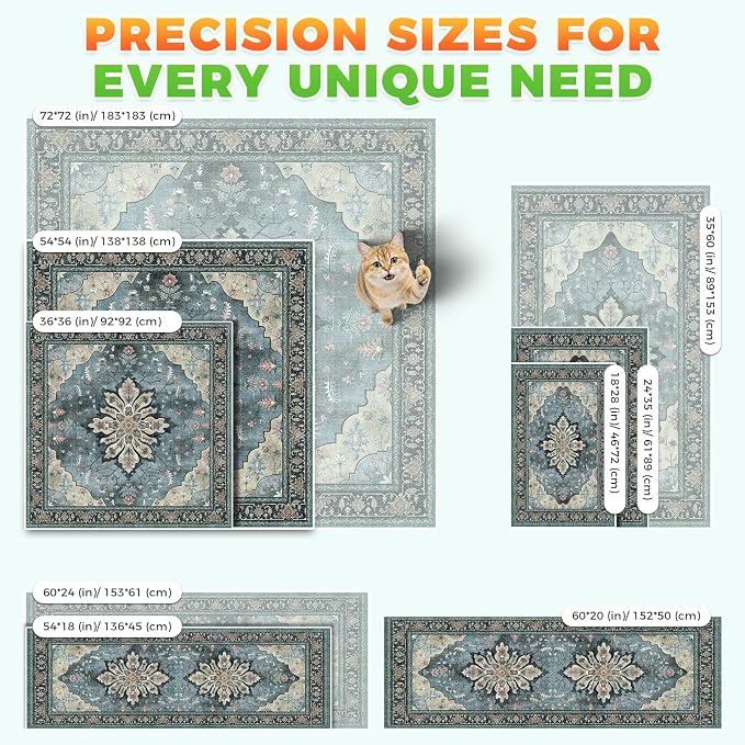 Hompet Cat Litter Mat 2 Pack, 72x72 Large Machine Washable Trapping Mats - Image 7