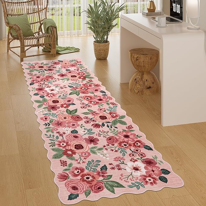 DUKINO 2.6x8 Runner Rug for Hallway, Washable Kitchen Rug - Image 3