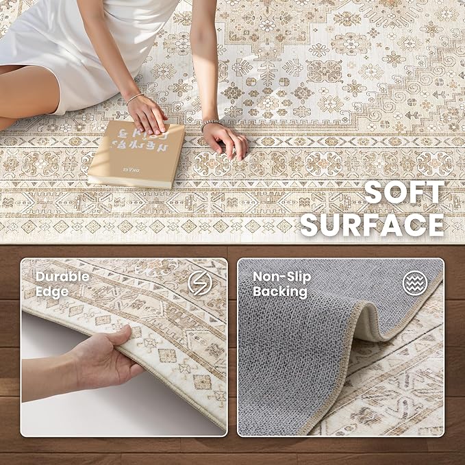 zesthome 6x9 Area Rug, Super Soft Washable Rugs - Image 6
