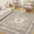 Vintage Living Room Square Area Rug 6x6 by COTILED