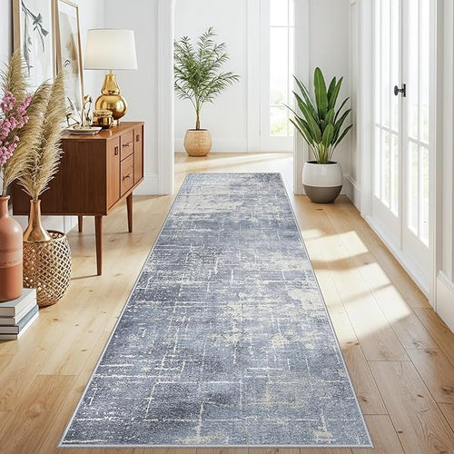 Abstract 3x10 Kitchen Rug Runners: Washable 10ft Hardwood Floor Mat Bathroom - Image 2