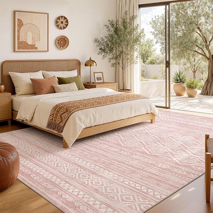 Nakagishi Area Rug Living Room Rugs: 8x10 Large Soft Machine Washable Boho - Image 6