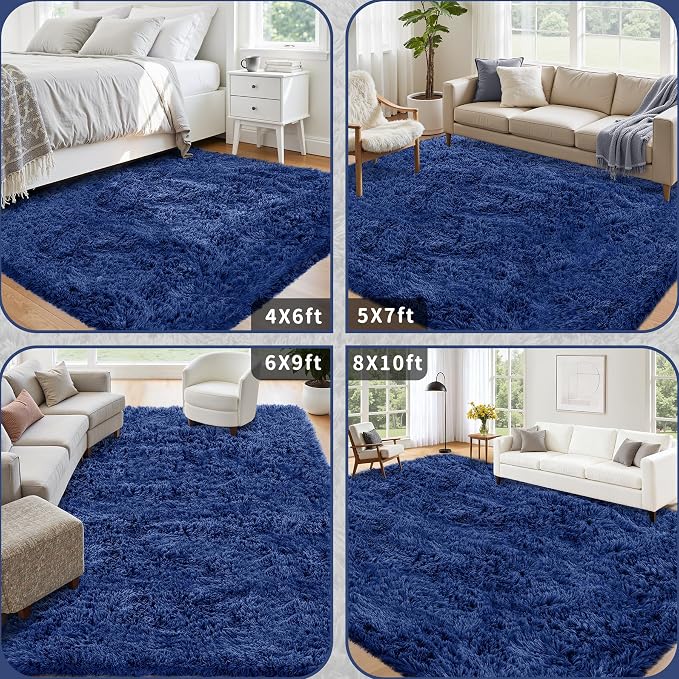 6x9 Area Rug for Living Room: Ultra Soft Fluffy Rug Modern Large Thicked Shag - Image 5