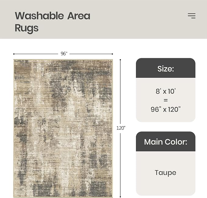 Valenrug Washable Rugs 8x10 - Image 2