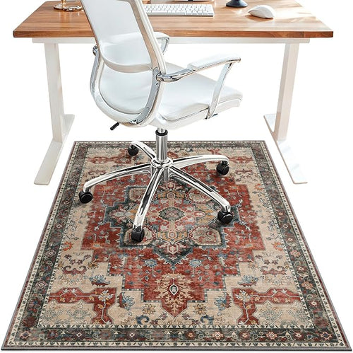 36"x60" Office Chair Mat for Hardwood Tile Floor, Under Desk Carpet Protector by BESBLEE