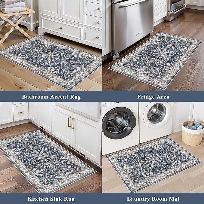 2x3 Non-Slip Washable Kitchen Rug - Image 3