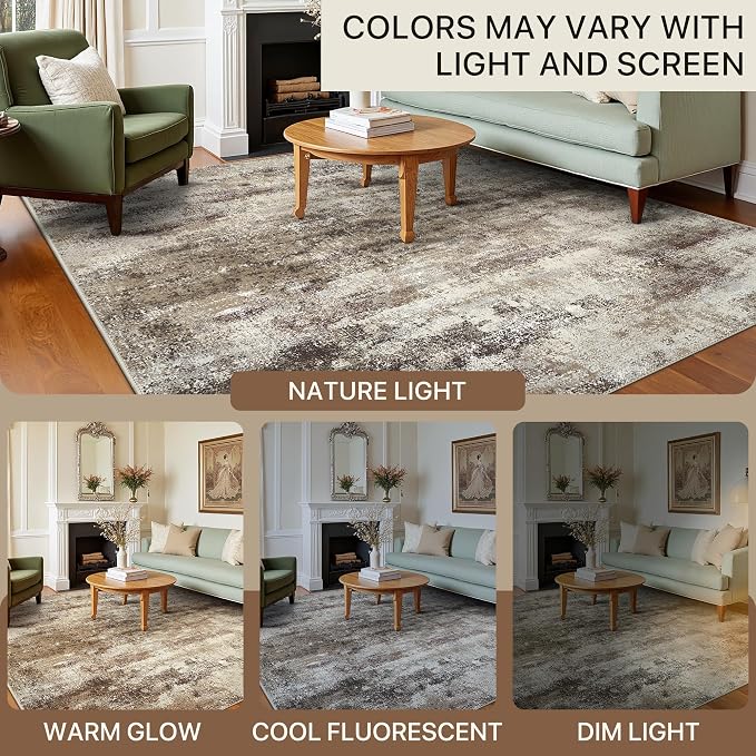 BEIMO Area Rugs 6x9 for Living Room Bedroom, Modern Abstract Machine Washable - Image 6