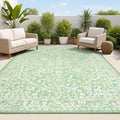 JONATHAN Y Boho Medallion Indoor Outdoor Area Rug 4X6 Cream/Green, Malta by JONATHANY