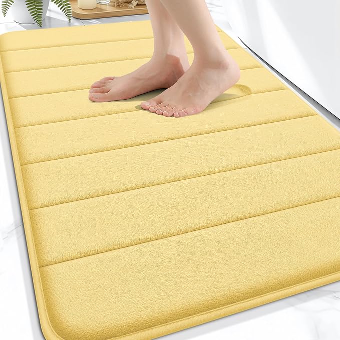 OLANLY Memory Foam Bath Mat 34x21, Super Soft Absorbent Bathroom Rugs, Quick Dry by OLANLY