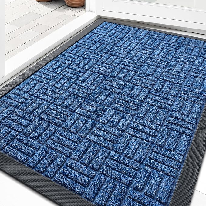 OLANLY Front Door Mat Outside Entrance 29.5x17, Heavy Duty Sturdy Natural by OLANLY