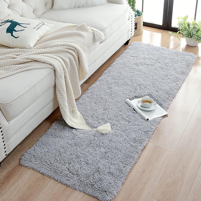 Chicrug Soft Runner Rugs for Bedroom Living Room Plush Fluffy Rug 2x8 Feet - Image 5