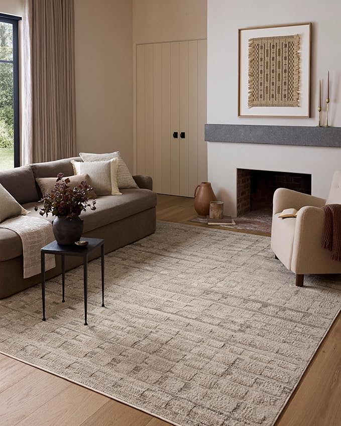 Loloi Amber Lewis Monty Collection MOT-06 Pebble/Beige 5'-3" x 7'-6", .50" Pile by Unknown
