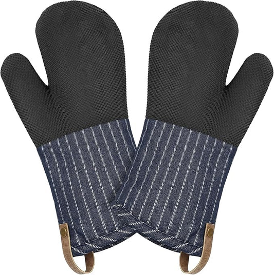 Cuisinart Heritage Kitchen Oven Mitts – Heat-Resistant Kitchen Mitts by BestBrands