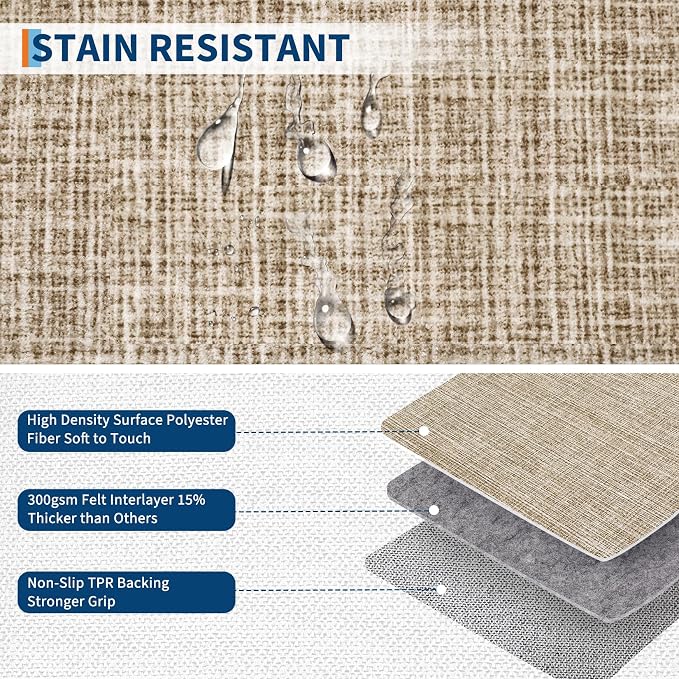 GarveeHome Washable Area Rug 4x6 Small Living Room Rugs Modern Bordered Soft - Image 7