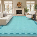 GarveeHome Scalloped Teal Washable Rugs 8x10 Rug by GarveeHome