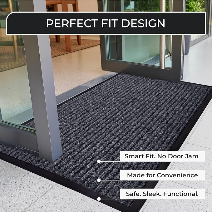 Commercial Door Mat 3'x16' Grey, Heavy Duty Industrial Floor Mat - Image 7