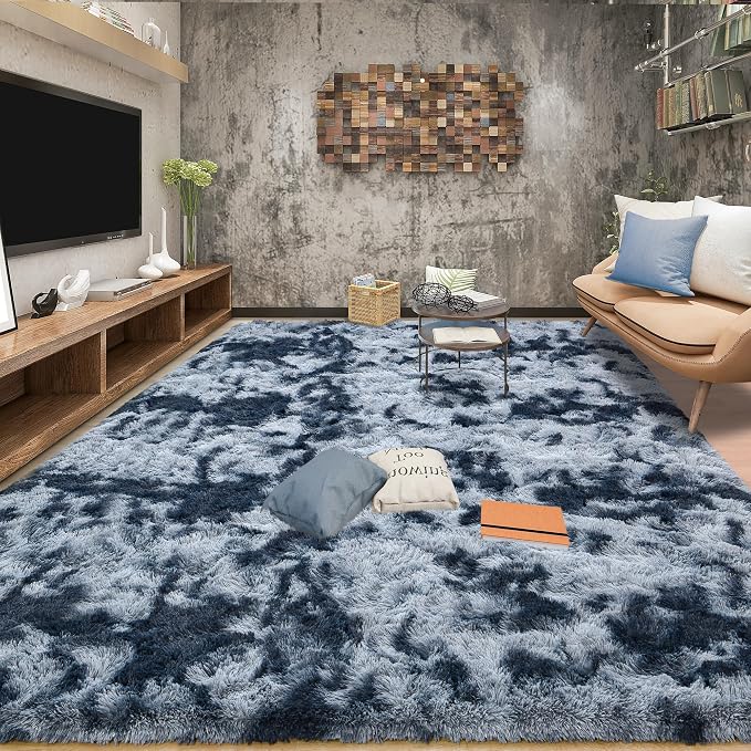 Tepook Fluffy Large Rugs for Living Room, 8x10 Area Rugs for Bedroom, Modern by Tepook