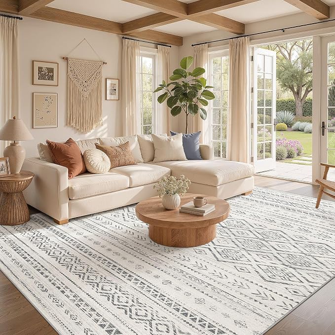 Nakagishi Area Rug Living Room Rugs: 5x7 Large Soft Machine Washable Boho - Image 2