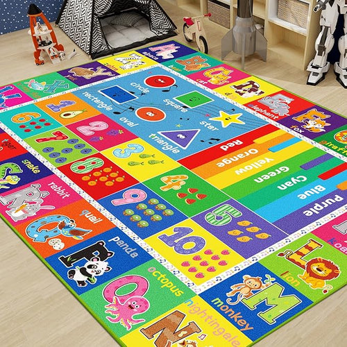 ABC Kids Rug for Playroom, Educational Play Mat for Kids, Preschool Rugs by Unknown