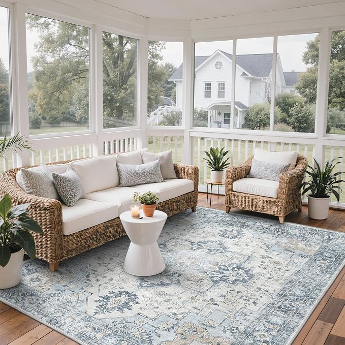 GENIMO Indoor & Outdoor Area Rug 8'x10', Waterproof, Non-Shedding, Easy Cleaning - Image 3
