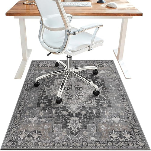 36"x60" Office Chair Mat for Hardwood Tile Floor, Under Desk Carpet Protector by BESBLEE