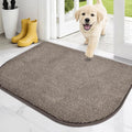 PURRUGS Dirt Trapping Door Mat Half Round 24" x 35.5", Non-Slip Machine by PURRUGS