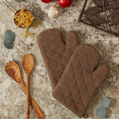 DII Basic Terry Collection 100% Cotton Quilted, Oven Mitt, 2 Piece - Image 3