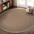 CAMILSON Easy Jute Round Rug 4ft Indoor Outdoor Natural Color Fiber Area Rugs by CAMILSONIndoorOutdoorAreaRugs