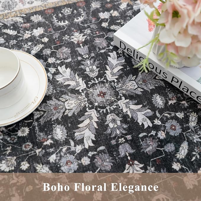 2x3 Rug Non-Slip Washable for Kitchen – Boho Small Throw Rug for Sink & Entryway - Image 8