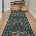 Hazo Haus Blue Boho 2'6"x10' Long Hallway Runner Rug by HazoHaus
