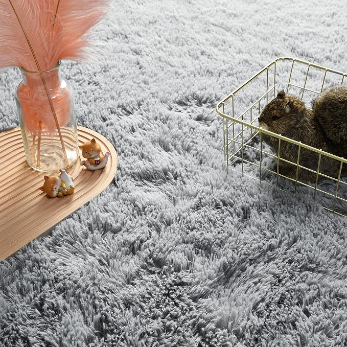 Andecor Soft Fluffy Bedroom Rugs, 5 x 8 Feet Indoor Shaggy Plush Area Rug - Image 4