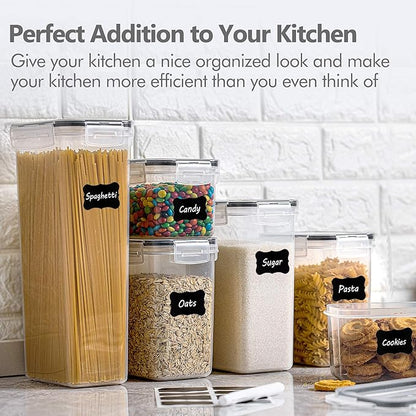 CHEFSTORY Airtight Food Storage Containers Set, Sugar and Cereal, Plastic Dry - Image 6