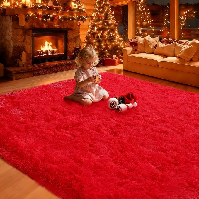 5x7 Plush Fluffy Area Rugs, Large Soft Carpet, Upgraded Non-Slip Rectangular Rug - Image 2
