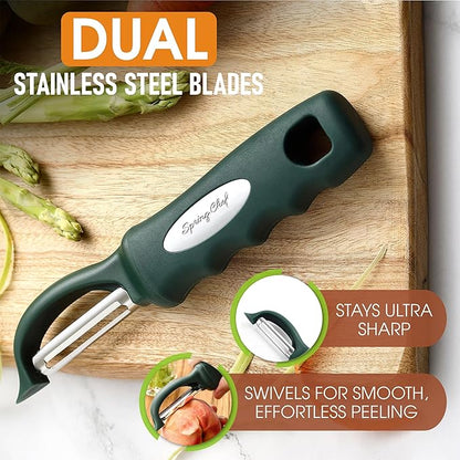 Spring Chef Professional Swivel Vegetable Peeler - Image 2