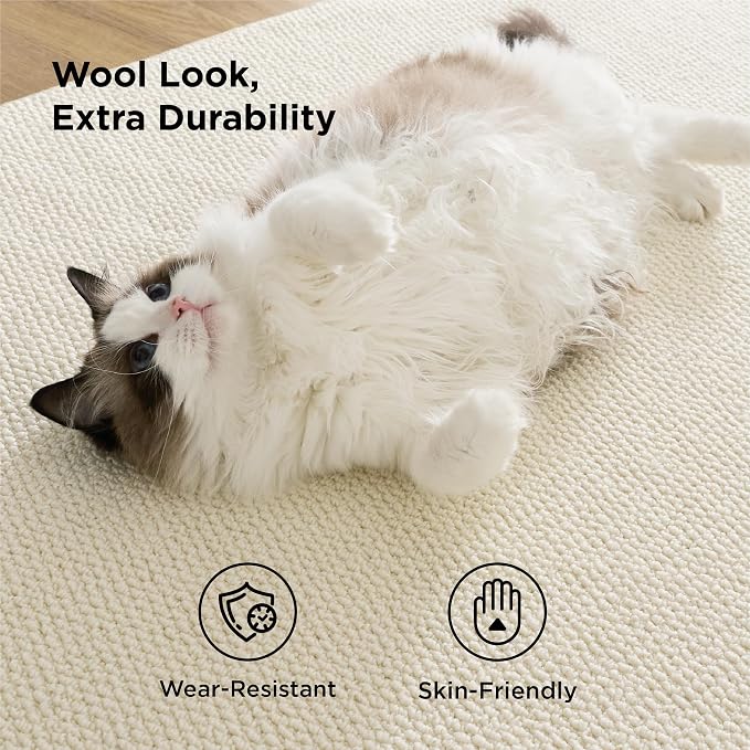 Bedsure 6x9 Faux Wool Area Rugs - Image 2