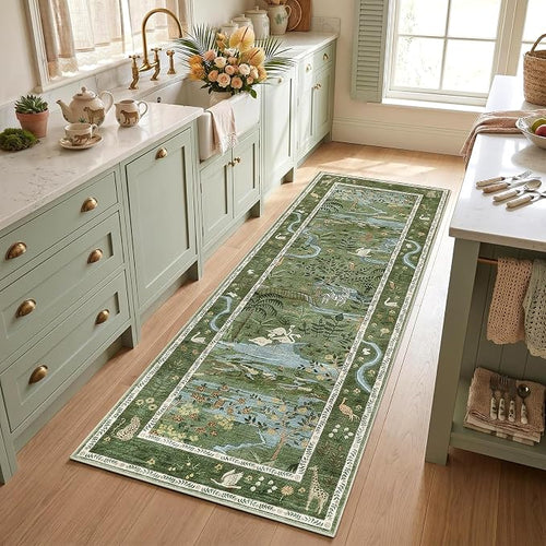 2x6 Hallway Runner Rug Non Slip Forest Nursery Runners Washable Stain Resistant by Garvee