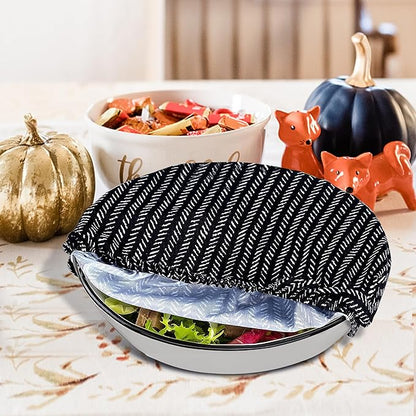 10Pcs Reusable Bowl Covers In 5 Size, Stretch Cloth Fabric Dish Cover Kitchen - Image 5