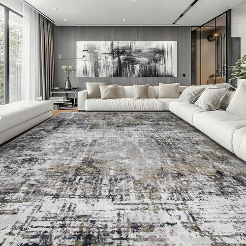 10x14 Area Rugs Large Living Room Rug Washable: Modern Abstract Rug Indoor - Image 2